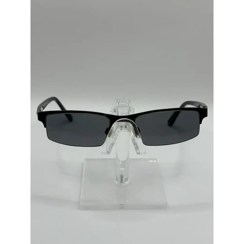 Tru Trussardi TR12716 Black Rectangular Sunglasses Titanium 53-19